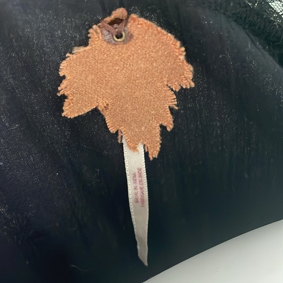 Free People Top Tunic Lace Blouson Black Size Small Long Dolman Sleeves - Picture 7 of 8